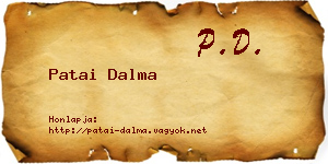 Patai Dalma névjegykártya